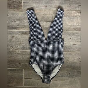 J Crew NWT Gingham One-Piece Swimsuit